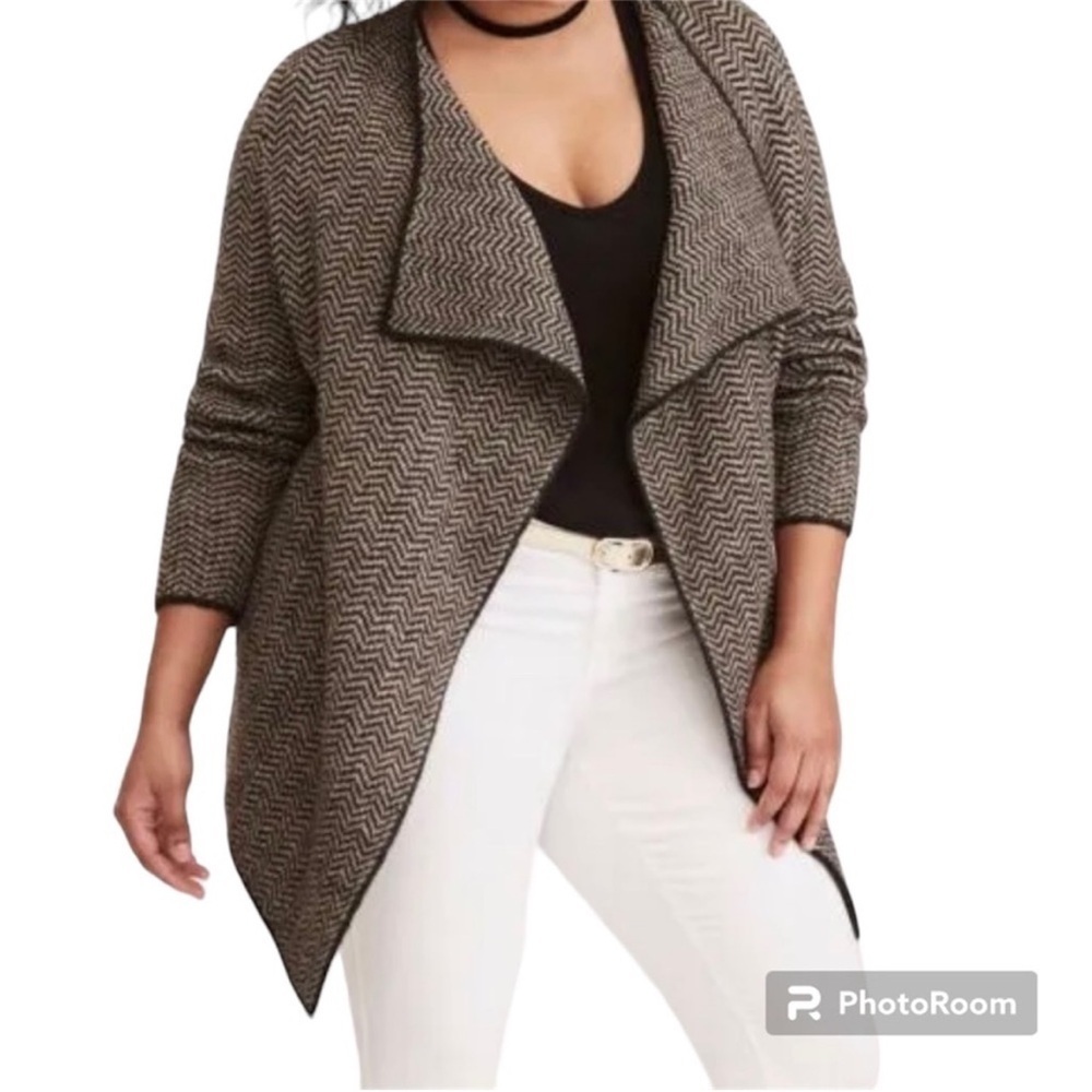 Torrid Open Front Waterfall Sweater